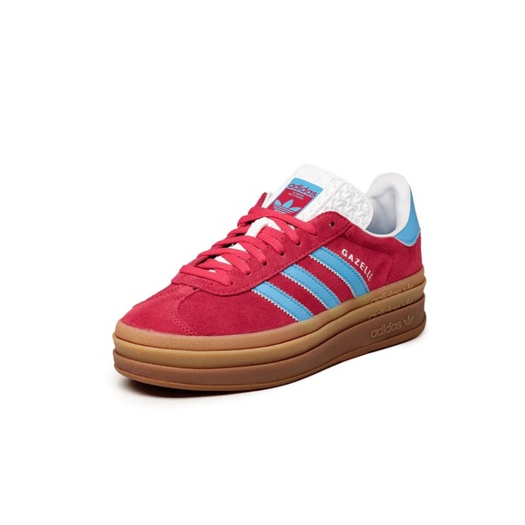 Adidas Women's Gazelle Bold Platform Shoes 'Res/Blue/Gum' Size 6-10 - Picture 10 of 11